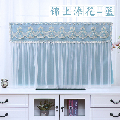 堂前燕客厅曲屏55英寸电视机罩开机不取海尔65英寸电视机防尘罩家用布艺遮尘布套罩子