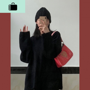 这很辣妹!幼苗薄荷漆皮芭比粉少女闪爱心带钻法棍包腋下包NEW LAKE 芭比粉秒发女士单肩包 芭比粉现货秒发