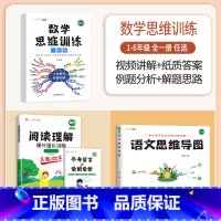 [语数结合]数学思维+阅读理解+语文思维导图(上册) 小学二年级 [正版]数学思维训练一年级二年级三四五六年级小学奥数举