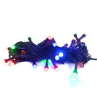LED彩灯串 7.5米26灯 彩色变换 带尾插可串联 黑线/条
