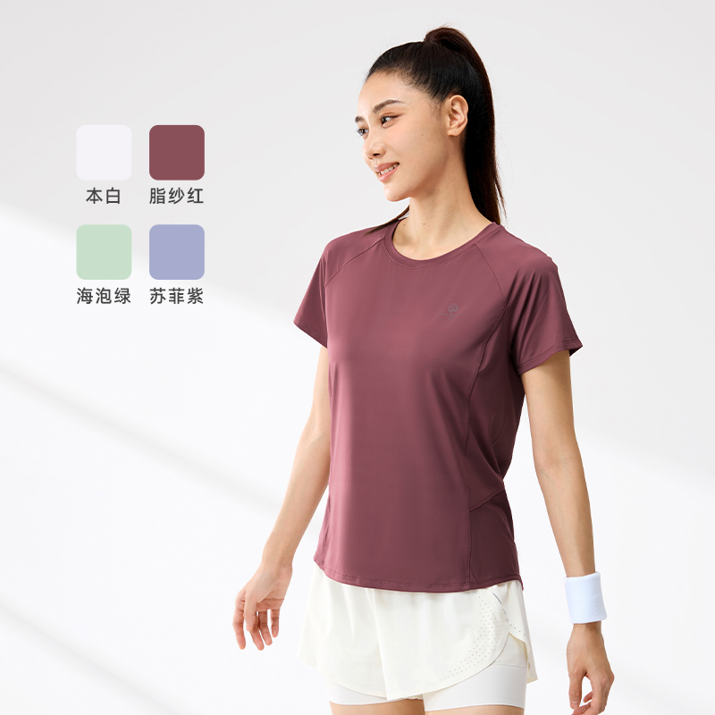 361°冰感运动T恤女夏季新款轻薄透气运动短袖户外防晒运动服女