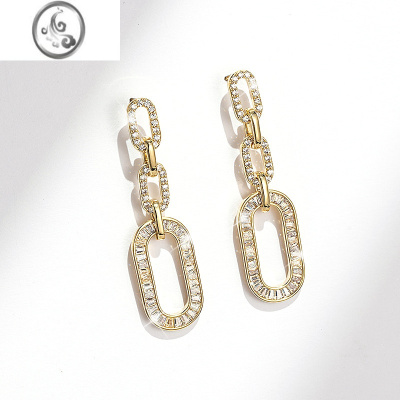 JiMi法式气质耳饰耳钉耳坠银耳环女2023新款小众设计感轻奢高级感