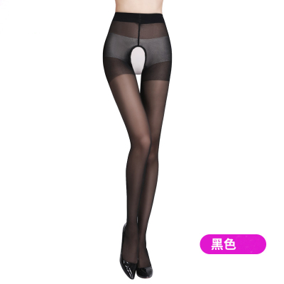 开档丝袜女士夏季免脱薄款肉色防勾丝情趣开裆丝袜黑色连裤袜镂空蕾丝涤纶情趣内衣臻依缘