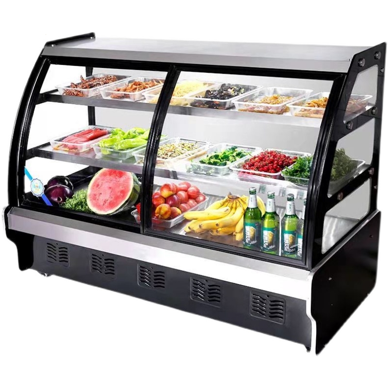 熟食柜商用鸭脖冷藏保鲜柜点菜柜冰柜_冷藏豪华开门款随机180x65x122