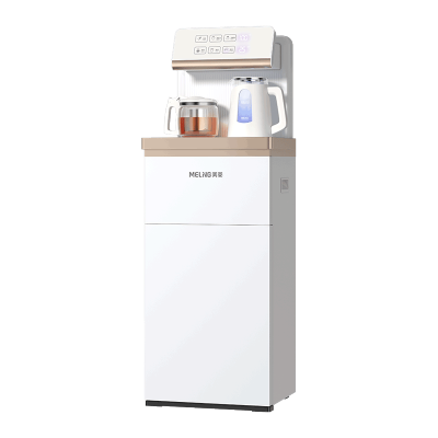 美菱(MELING)茶吧机家用饮水机智能多功能遥控茶吧立式桶装水下置式高端大款[冰热型]白金系列MY-C561-B