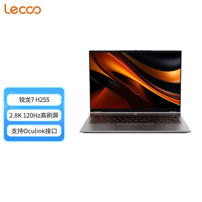 联想(Lenovo)来酷Pro14 14英寸轻薄笔记本电脑 标压锐龙7 H255 24G 1T可扩展 2.8K 120Hz 80Wh大电池