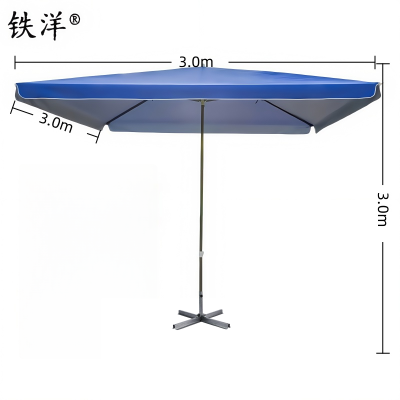 铁洋 宝蓝四方户外遮阳雨棚 支架款3.0m*3.0m 把
