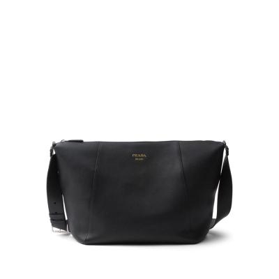 普拉达(PRADA)小牛皮拼接女士单肩包时尚百搭配饰休闲商务手提斜