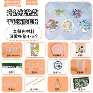 维诺亚手工diy真花水果干水晶植物滴胶模具杯垫做成品饰品环氧树脂速干