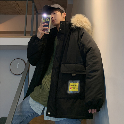 NEWLAKE冬季棉衣外套男士潮流羽绒棉袄韩版冬装毛领面包棉服工装帅气潮牌棉衣