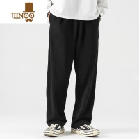 YANXU2023新款运动直筒裤男休闲美式卫裤薄国垂感阔腿裤