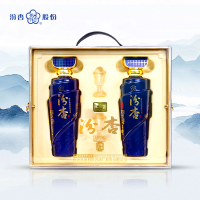 杏花村汾杏酒珍酿F18大曲清香型53度475ml*2瓶送礼双支礼盒装固态发酵