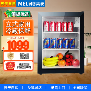 美菱 (MELING)立式家用冰吧 冷藏保鲜迷你展示柜 茶叶水果护肤品小型冰柜SC-79L