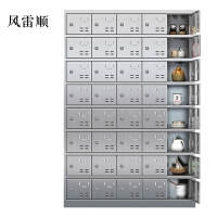 风雷顺304不锈钢食堂带锁餐具柜40门碗柜钥匙锁1800*1200*300