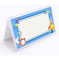 双面三角姓名牌摆座位牌V型会议透明桌牌