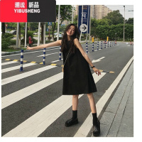 YIBUSHENG大码胖MM连衣裙新款宽松显瘦百搭休闲中长款孕妇裙背心裙