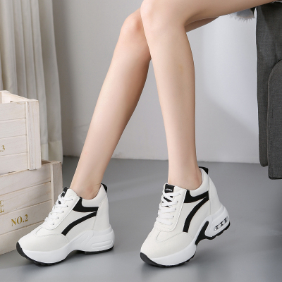 10cm内增高女鞋显瘦2020秋冬款韩版百搭加绒休闲坡跟超高跟运动鞋