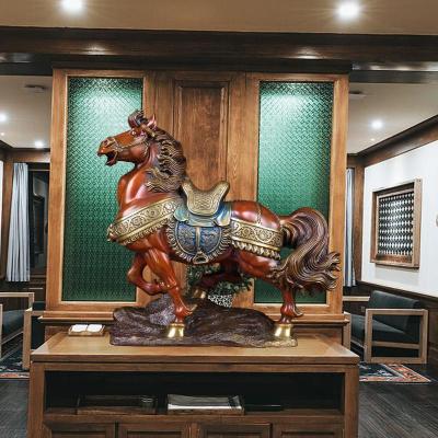 美帮汇铜马摆件彩铜骏马商务开业礼品博古架办公室老板桌摆设