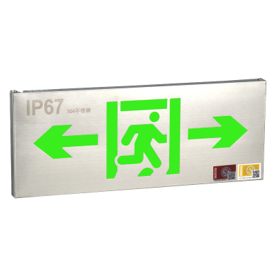 陇步昇 RF-BLZD-I1LROE4W-103 IP67应急标志灯 不锈钢本色