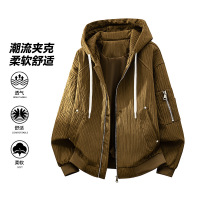 男装新款日系韩版夹克男连帽宽松青少年休闲百搭夹克潮牌男士外套