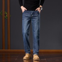 2026夏季时尚百搭潮牌长裤弹力牛仔裤男士宽松直筒长裤中休闲裤子