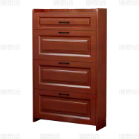 洛泰远 木质翻斗鞋柜入户门口窄边鞋柜双层单抽屉500*240*1200mm