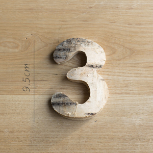 美帮汇带皮白桦木数字装饰摆件墙饰 道具DIY北欧ZAKKA森系 3