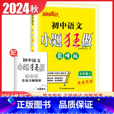 [巅峰版]九年级上册语文人教版 初中通用 [正版]2025初中小题狂做七八九年级下册上册提优版巅峰语文数学英语物理化学人