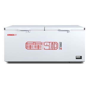 星星商用718升卧式大冷柜顶开门直冷机械控温1级能效晶钻包角门设计