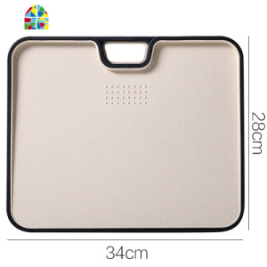 小麦秸秆切菜板厨房占板擀面案板家用塑料小砧板粘板和面板 FENGHOU 粉色长款