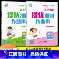 [25春]2下-语文+数学(2本)江苏版 小学二年级 [正版]2025春新版亮点给力提优课时作业本二年级上册下册语文数学