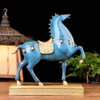 美帮汇铜马摆件铜 马到成功生肖马唐马骏马站立铜马客厅装饰品