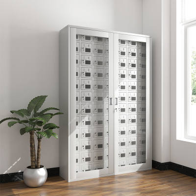 臻远手机存放柜可定制保管收纳柜 八十四门手机存放柜