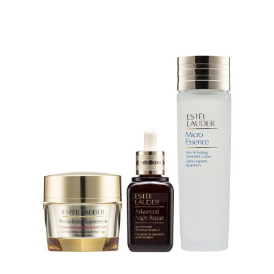 美国ESTEELAUDER/雅诗兰黛升级3件护肤套装肌底微精华150ML+小棕瓶精华50ML+智妍精华面霜75ML