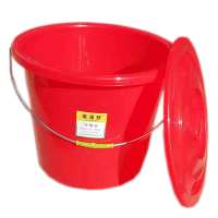 塑料桶手提 带盖 圆桶红耐摔40# 口径33*31cm 个