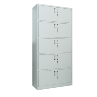臻远ZY5062295 钢制厚板通五节文件柜 85*39*180cm(单位:台)灰白色