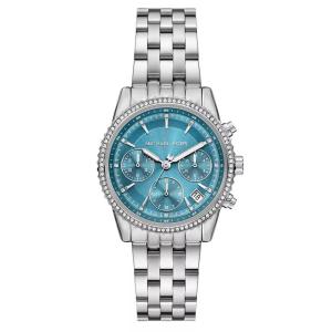 Michael Kors 女士石英计时蓝盘不锈钢腕表mm商务休闲防水潮款