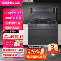 森歌(SENG)海豚系列L1集成灶 集成消毒柜款 二星级消毒一体式吸烟机燃气灶具 家用抽油烟机燃气灶 灰色天然气