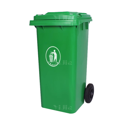 翌嘉YJ4122106 户外分类垃圾桶环卫垃圾桶 120L绿色带轮