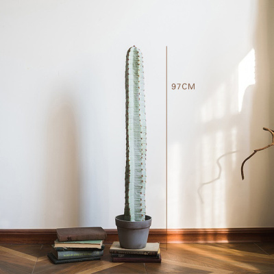 家柏饰(CORATED)仿真大型仙人掌盆景仙人柱墨西哥天轮柱装饰摆件落地 Cereus秘鲁天轮柱97cm