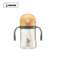 ppsu悟空杯具熊BEDDYBEAR儿童学饮杯婴幼儿吸管杯幼儿园宝宝防摔漏小孩卡通便携水杯学饮杯带手柄