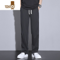 YANXU休闲裤男夏季薄款冰丝直筒裤男款速干裤子男士潮牌运动裤男生长裤