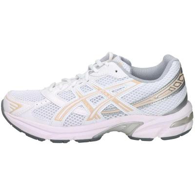 ASICS/亚瑟士女跑步鞋白粉缓震轻便回弹运动鞋
