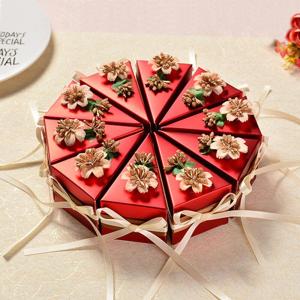 林檎喜糖盒子 喜糖袋喜字婚庆装饰西式方盒款 欧式婚礼糖果盒结婚用品糖袋创意结婚礼盒生日满月百天派对送女朋友老婆生日礼物送