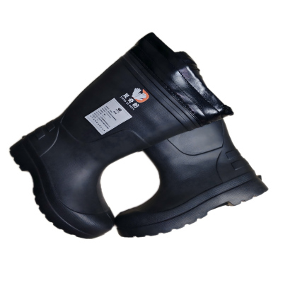 炅奇纺 高筒加绒耐油耐酸碱雨靴 橡胶 双