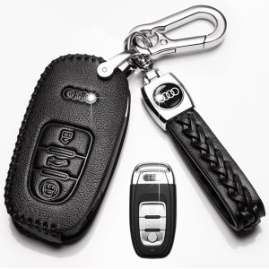 [补贴10%]2020款奥迪A6L钥匙套Q5 Q8 A4L Q7 a8l q5l真皮钥匙包车专用扣19汽车钥匙包
