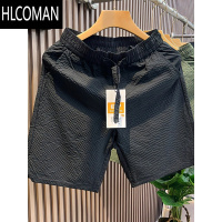 HLCOMAN泡泡纱速干短裤男夏季薄款百搭休闲中裤子美式宽松运动沙滩五分裤