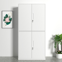臻远 文件柜办公柜钢制铁皮柜资料档案储物柜拆装窄边柜纯白色加厚款 通双节