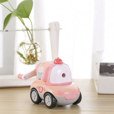 削笔刀铅笔削笔器小学生用品儿童自动进铅转笔卷笔刀可爱卡通TCVV可滑行-超跑粉-粗细可调