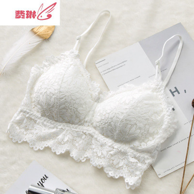 夏天蕾丝小吊带裹胸抹胸女性感无钢圈防走光内衣美背打底文胸费琳